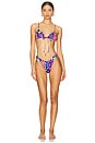 view 4 of 4 Triangle Front Tie Bikini Top in Out Of My Head
