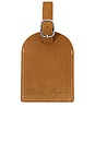 view 2 of 2 Luggage Tag in Brown Suede