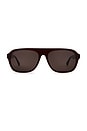 view 1 of 1 LUNETTES DE SOLEIL VESPER in Burgundy & Brown