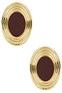 view 1 of 2 Rowan Earrings in Gold & Brown