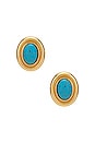 view 1 of 2 СЕРЬГИ PRIZE in Turquoise & Gold