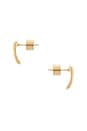 view 2 of 2 PENDIENTES DE TACHUELA CLEMMIE MAXI in Gold