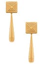 view 1 of 2 PENDIENTES LARGOS IRIS in Gold