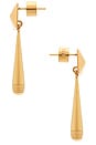 view 2 of 2 PENDIENTES LARGOS IRIS in Gold