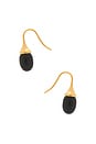 view 2 of 2 PENDIENTES DE LÁGRIMA ODETTE in Black & Gold