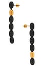 view 2 of 2 PENDIENTES COLGANTES EDITH in Black & Gold