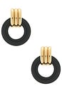 view 1 of 2 Luma Knot Earrings in Gold & Black