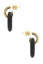 view 2 of 2 Luma Knot Earrings in Gold & Black