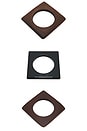 view 4 of 6 CONJUNTO DE BRAZALETE NOTTE in Black