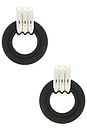 view 1 of 2 Luma Knot Earrings in Silver & Black
