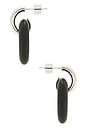 view 2 of 2 Luma Knot Earrings in Silver & Black