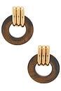 view 1 of 2 BOUCLES D'OREILLES LUMA  in Gold & Tiger Eye