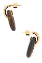 view 2 of 2 BOUCLES D'OREILLES LUMA  in Gold & Tiger Eye
