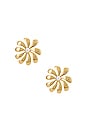 view 1 of 2 Floral Earrings in Gold