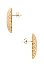 view 2 of 2 Lined Earrings in Gold