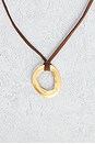 view 2 of 3 Mini Necklace in Gold & Brown