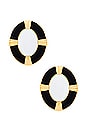 view 1 of 2 Crest White Earrings in Black & White