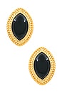 view 1 of 2 Noir Earrings in Gold & Black