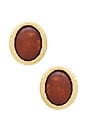 view 1 of 2 Beverly Earrings in Brown & Gold