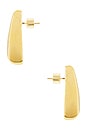 view 2 of 2 Ribbed Maxi Earrings in Gold