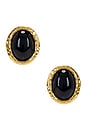 view 1 of 2 Beverly Earrings in Gold & Black