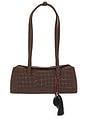 view 5 of 5 X Freja New York Mini Chrystie Bag in Chocolate Suede Croc