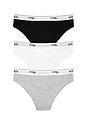 view 2 of 2 X Fruit Of The Loom Bikini Brief 3-pack in Black, Heather Grey, And White