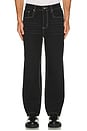 view 3 of 4 13oz Carpenter Straight Leg Jeans in Jet Black Wash
