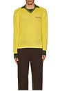 view 3 of 3 Open Knit Retro Collar Sports Top in Multi