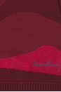 view 3 of 5 The Red Landscape Oversized V-Neck Sweater in Ruby Red