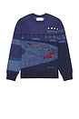 view 1 of 5 Race Day Knit Sweater in Navy