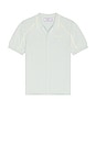 view 4 of 5 Button Down Knitted Polo in Sky Blue
