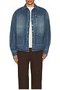 view 4 of 5 Take A Trip Contrast Stitch Shirt in Blue Wash
