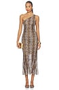 view 2 of 4 Leopard Asymmetric Dress in Multi