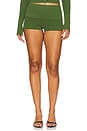 view 1 of 6 One Love Rib Hotpants in Pine Green