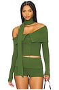 view 1 of 4 One Love One Shoulder Sweater in Pine Green