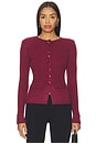 view 2 of 5 Power Peggy Cardigan in Burgundy