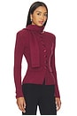 view 3 of 5 Power Peggy Cardigan in Burgundy