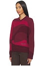 view 3 of 6 House of The Red Landscape Sweater in Ruby Red