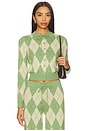 view 1 of 4 Argyle Lounge Cardigan in Matcha
