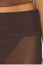view 7 of 7 The Rosewood Mesh Skirt in Rosewood Brown