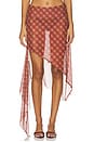 view 1 of 7 Retro Check Mesh Skirt in Multi