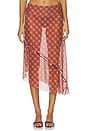 view 2 of 7 Retro Check Mesh Skirt in Multi