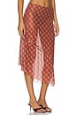 view 3 of 7 Retro Check Mesh Skirt in Multi