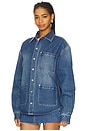 view 4 of 6 Take A Trip Topstitch Shirt in Blue Wash