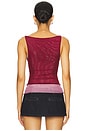 view 3 of 5 Multi Layer Mesh Top in Berry