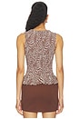 view 3 of 5 Zebra Mesh Top in Cocoa