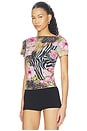 view 2 of 5 Tropical Mesh Top in Multi