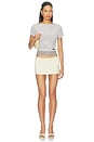 view 5 of 5 Double Layer Mesh Top in Pale Grey