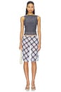 view 5 of 5 Double Layer Sleeveless Mesh Top in Steel Grey